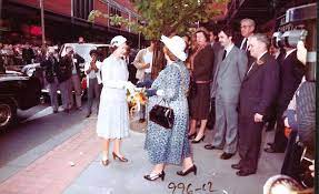 The Queen as she arrived at Wood Green Shopping City, 1981